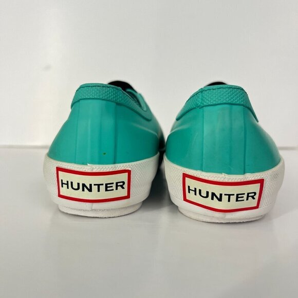 Hunter Plimsoll Waterproof Green Slip On Flats Boat Rain Shoes UK‎ 4 / US 6 - Picture 8 of 13